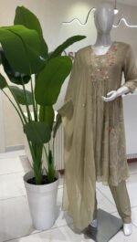 SZ1271 - Pure Banarasi Mul chanderi suit - Image 2