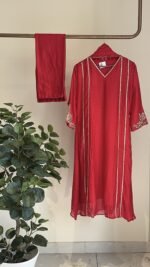 SZ1283 - Mul Chanderi Suit Set - Image 2