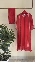 SZ1283 - Mul Chanderi Suit Set - Image 3