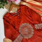 SZ1301 - Semi chanderi suit set