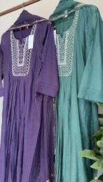 SZ1314 - Semi Chanderi Suit Set - Image 3