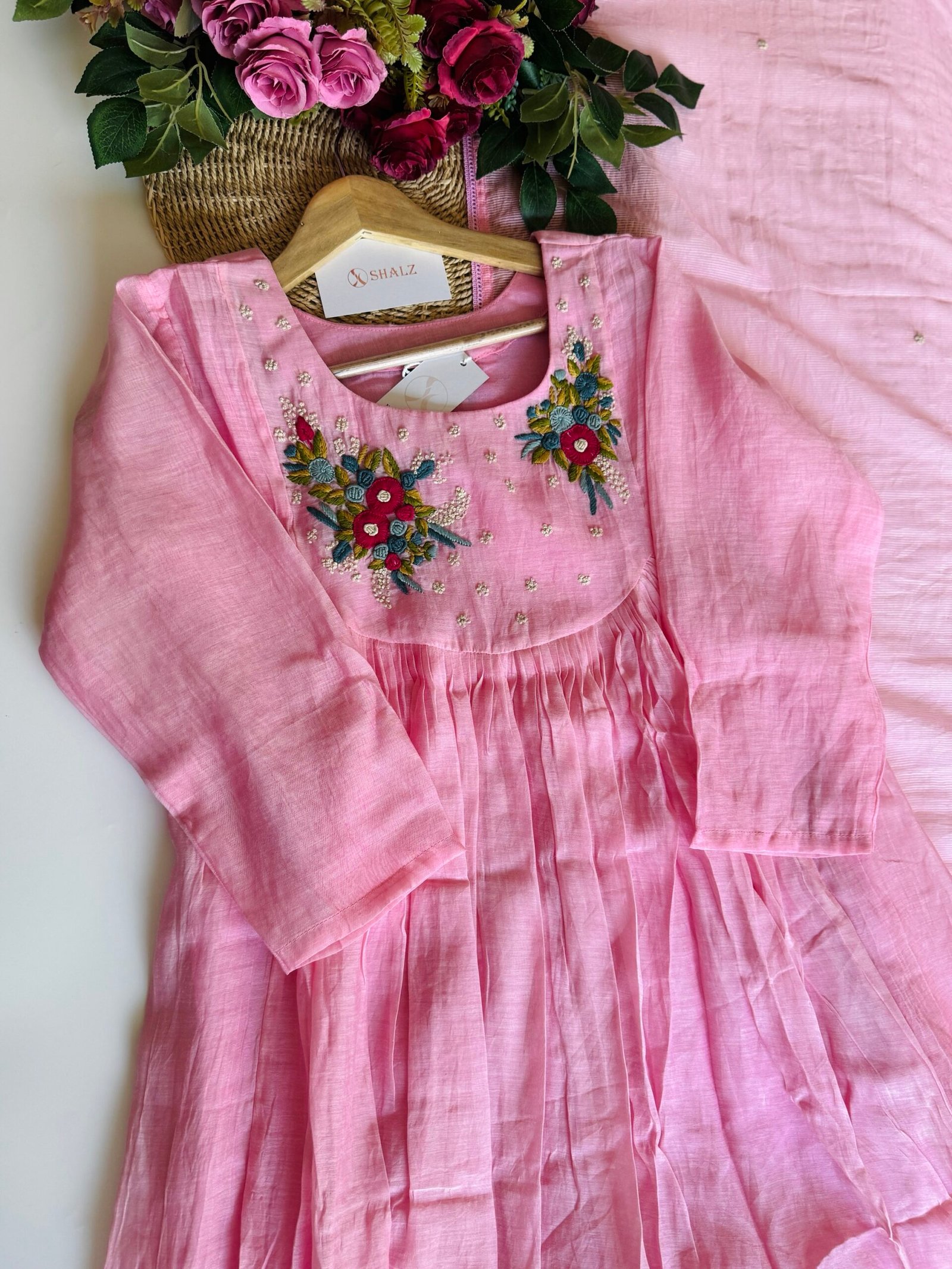 img_1635 SZ1288 - Mul chanderi suit set - Image 1