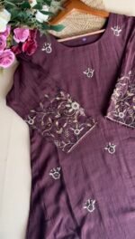 SZ1237 - Mul chanderi suit set - Image 3