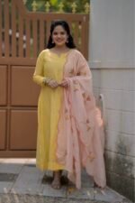 SZ1297 - Semi Chanderi Suit Set