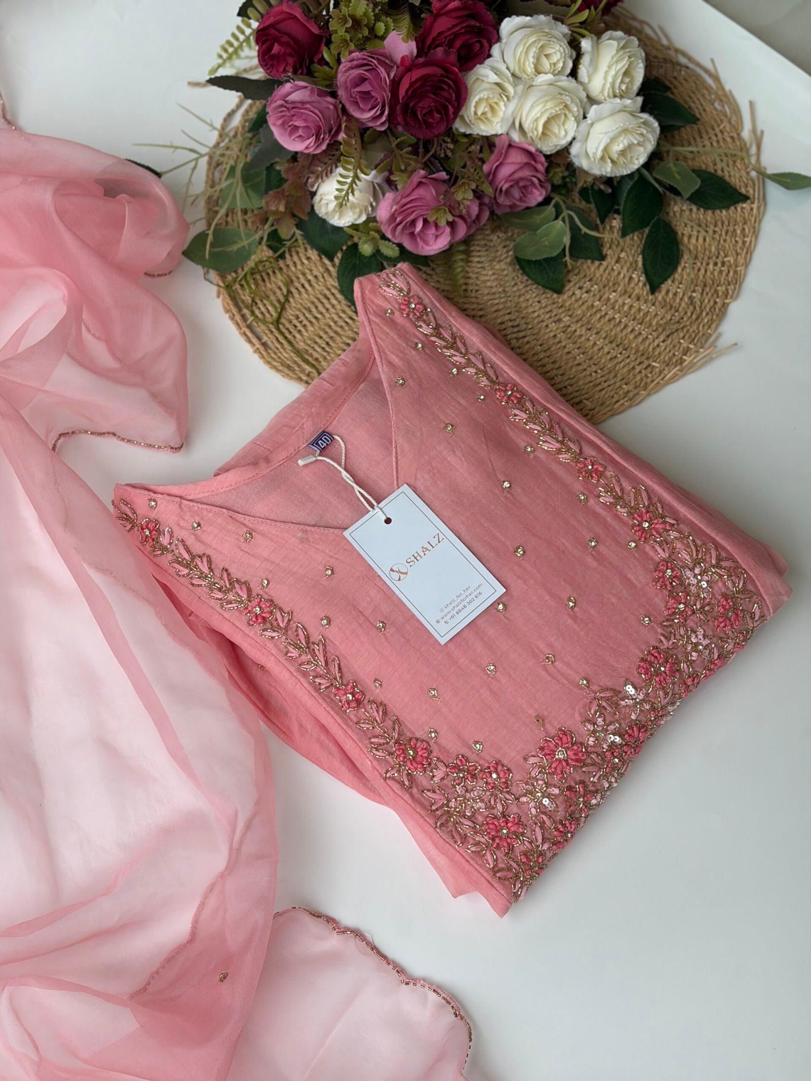 img_6276 SZ1184 - Mul chanderi suit - Image 1