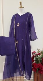 SZ1264 - Mul Chanderi Suit Set - Image 4