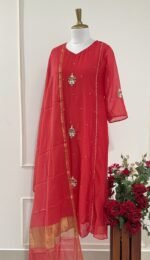 SZ1264 - Mul Chanderi Suit Set - Image 2