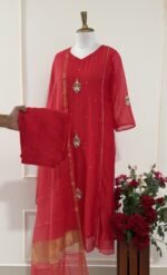 SZ1264 - Mul Chanderi Suit Set - Image 3
