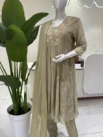 SZ1271 - Pure Banarasi Mul chanderi suit - Image 3