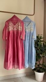 SZ1370 - Mul Chanderi Suit Set - Image 2