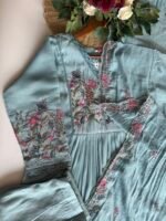 SZ1379 - Embroidered Chanderi Suit Set - Image 2