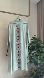 SZ1374 - Embroidered Muslin Suit Set - Image 4