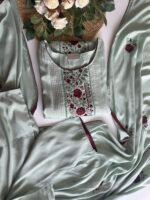 SZ1374 - Embroidered Muslin Suit Set - Image 3