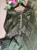 SZ1424 - Pure Chinnon partywear suit Set - Image 2