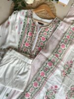 SZ1446 - Embroidered Cotton Suit Set - Image 2