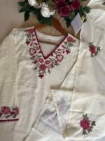 SZ1451 - Embroidered Straight Suit Set