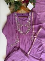 SZ1458 - Mul chanderi Suit set - Image 3
