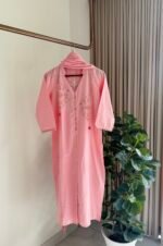 SZ 1444 - Embroidered Cotton Suit Set - Image 2