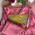 SZ1452 - Multi colour Muslin Suit Set