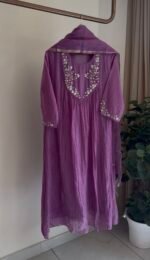 SZ1458 - Mul chanderi Suit set - Image 4