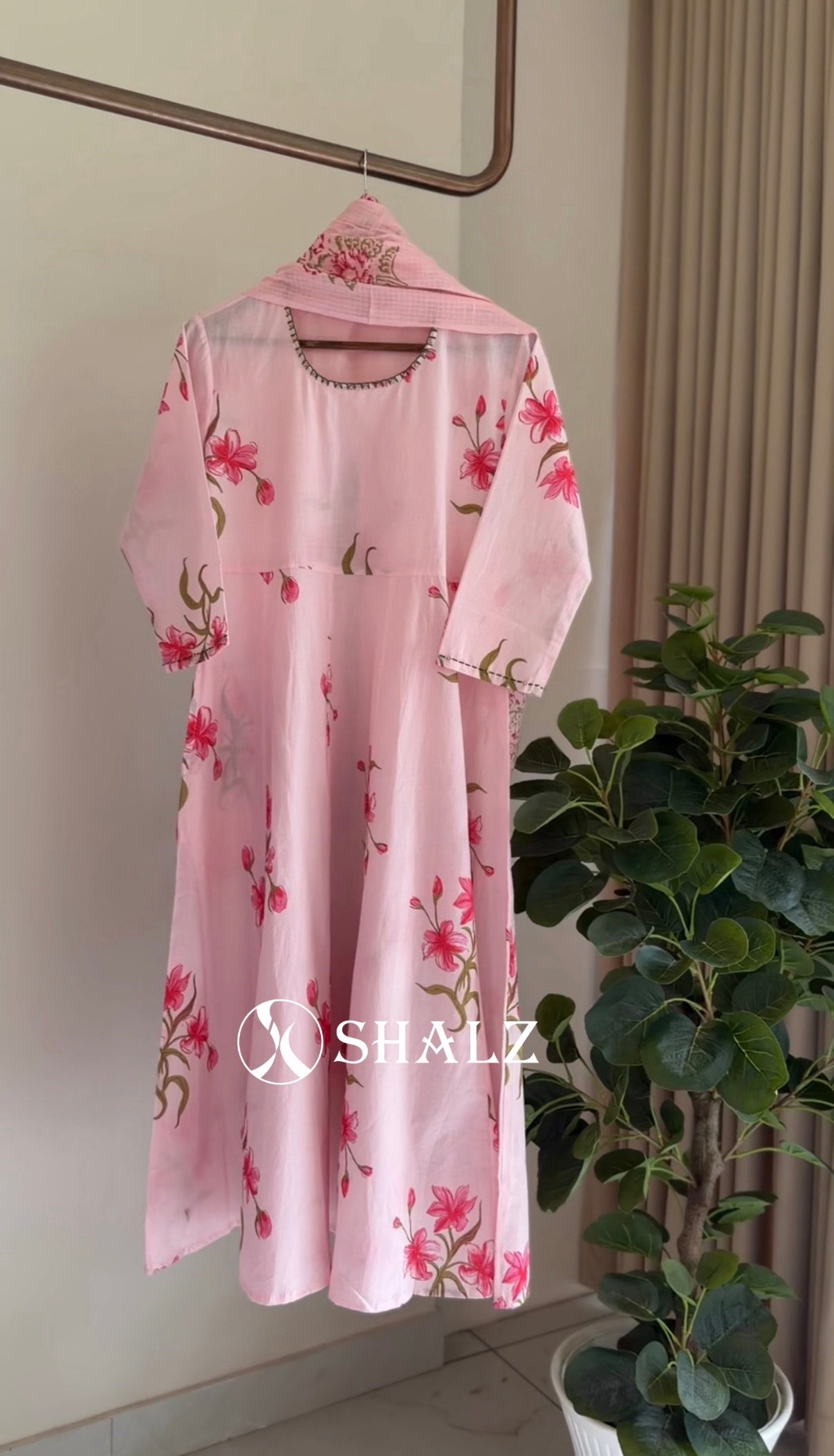 screenshot-106 SZ1498 - Cotton Anarkali Suit Set - Image 1