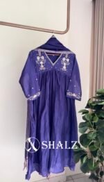 SZ1524 - Mul Chanderi Suit Set - Image 5