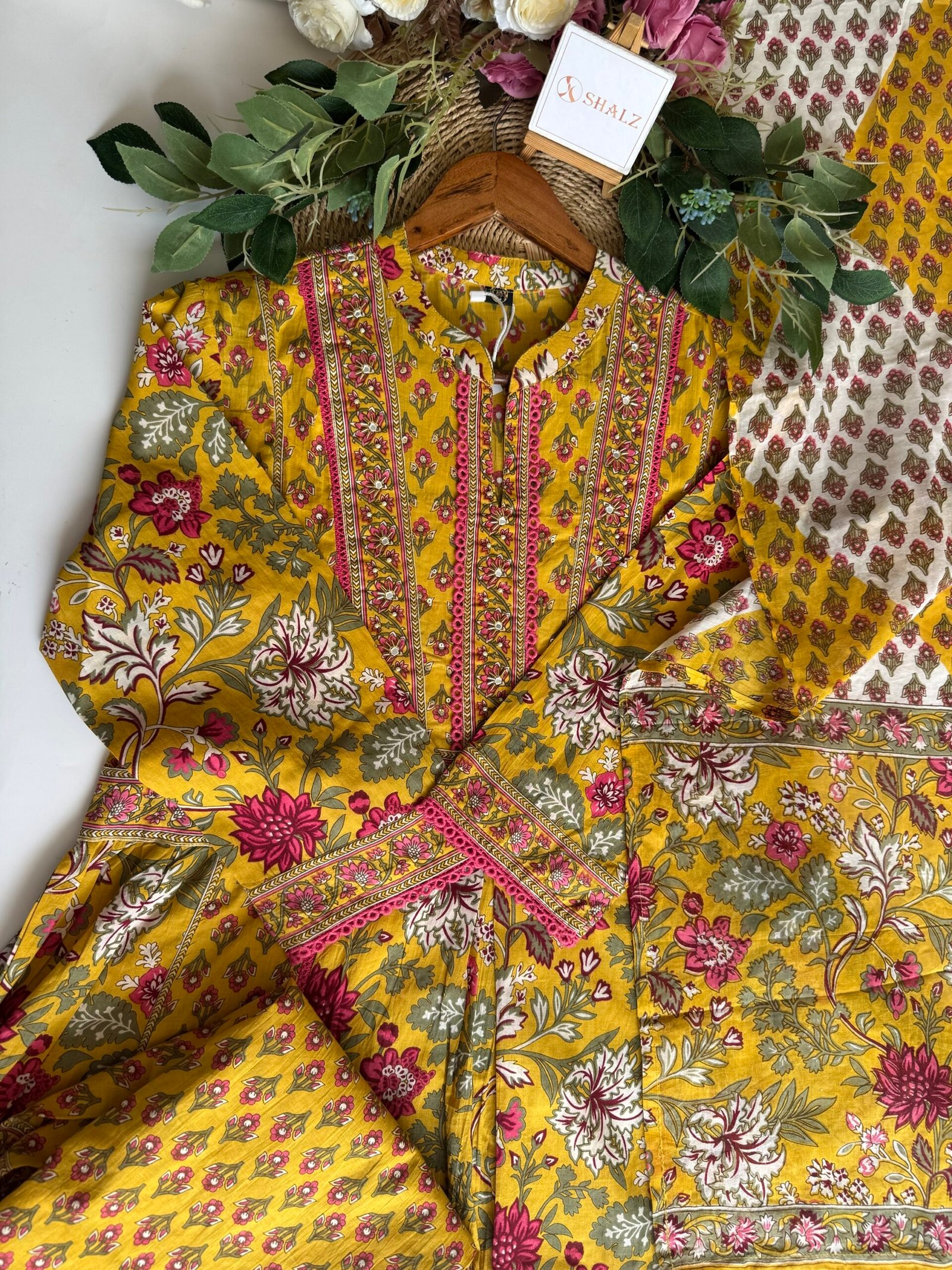 img_7213 SZ1510 - Anarkali Cotton Suit Set - Image 1