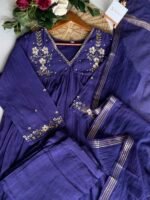 SZ1524 - Mul Chanderi Suit Set - Image 4