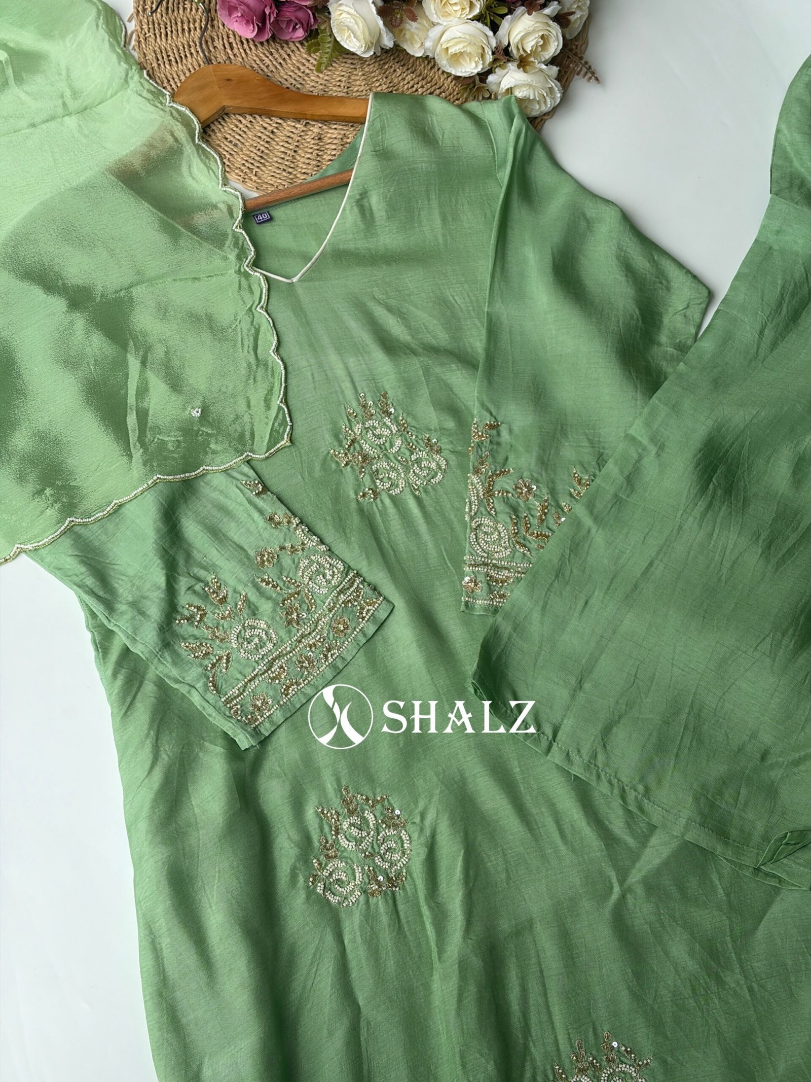 cc31dd11-82c3-4fc5-a6aa-b3da17fe3675 SZ1569 - Dola silk suit set - Image 1