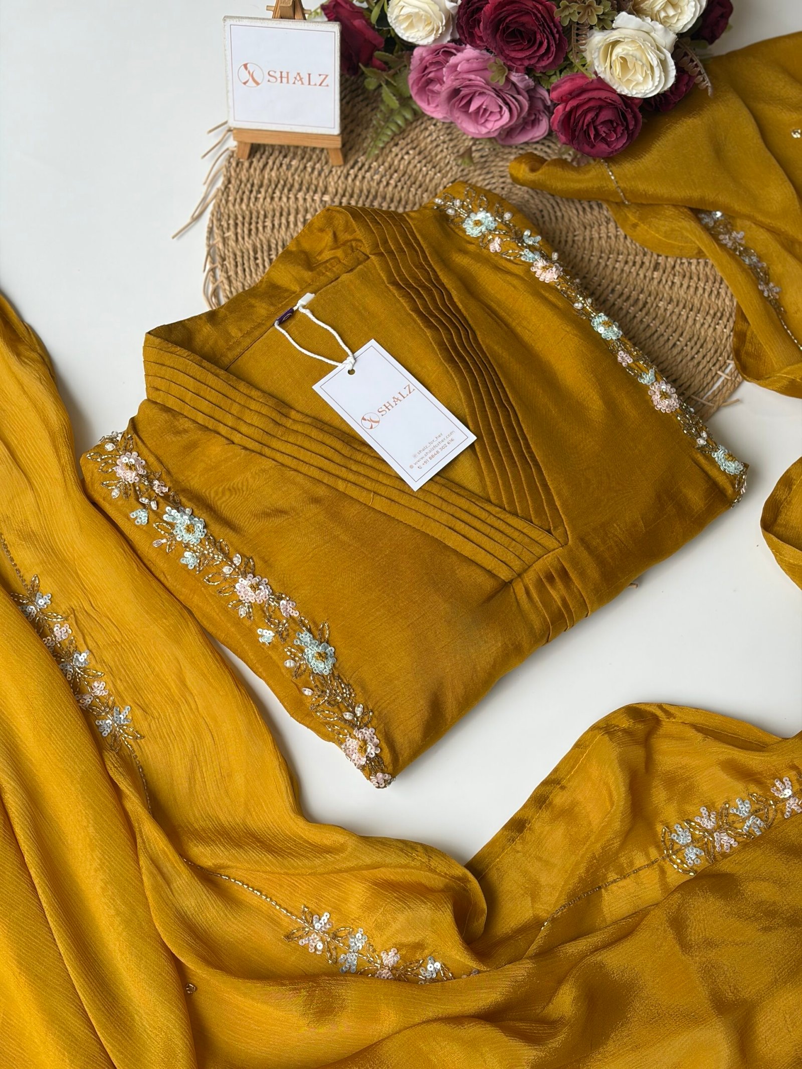 img_4077 SZ1553 - Dola Silk Suit Set - Image 1