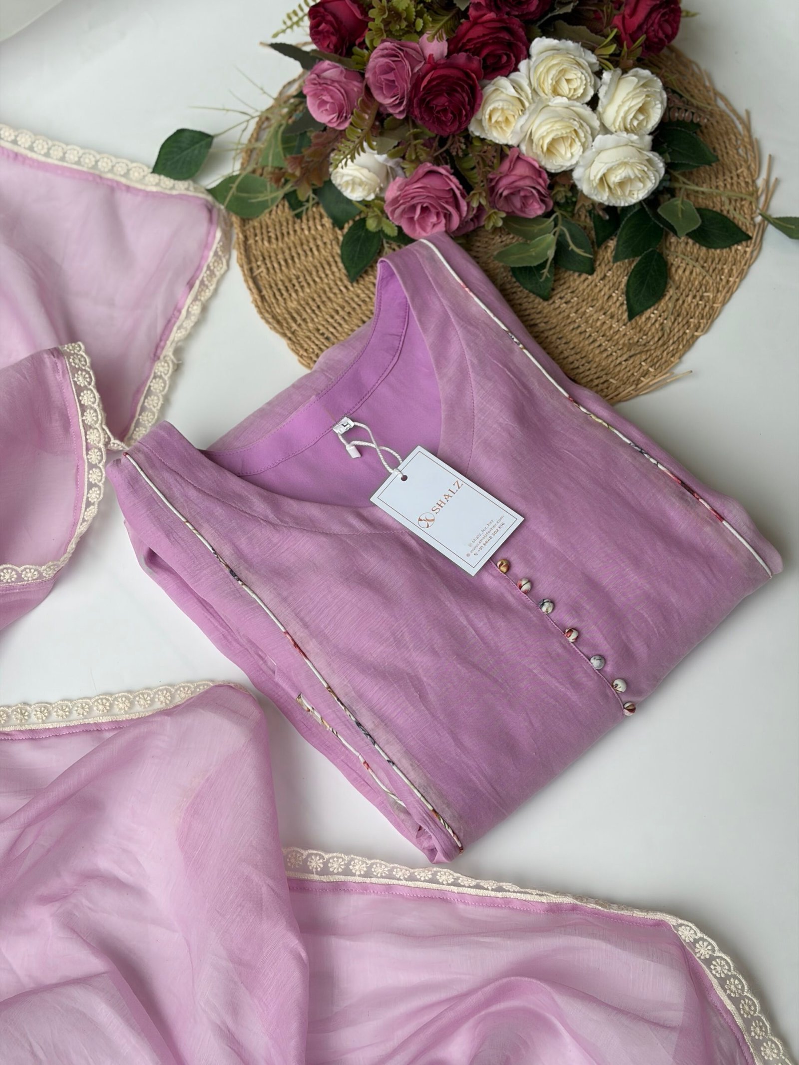 img_6344 SZ1602 - Pure Banarasi Mul chanderi suit set - Image 1